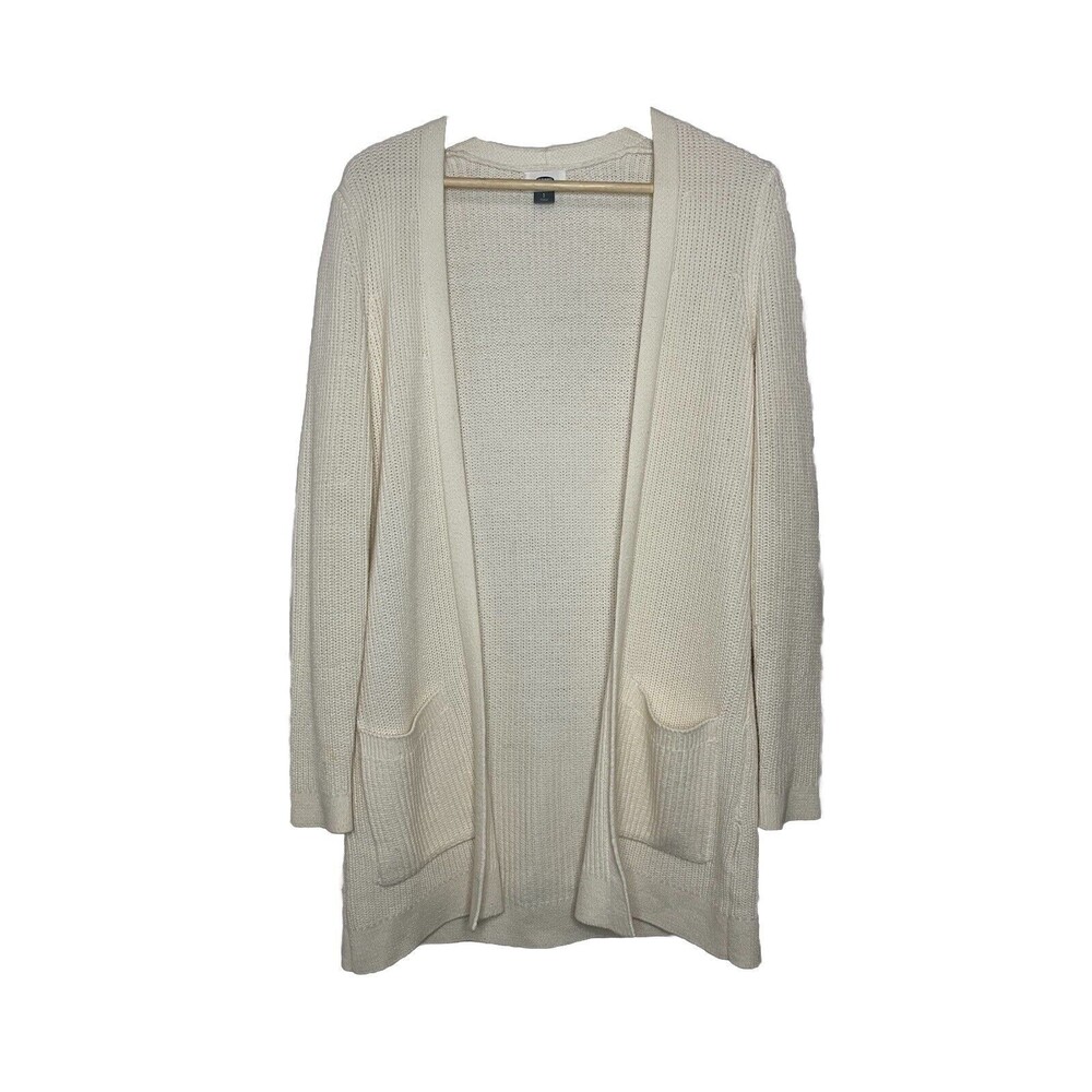 Old Navy Women's Small Cream Long Sleeve knit Open Cardigan